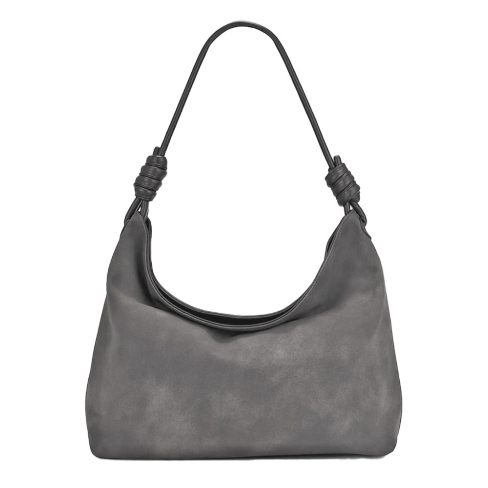 8 Other Reasons Slouch Tote Stone‎ Cold Shoulder Bag Minimalist Hobo Faux Suede